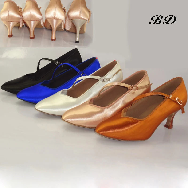 Women's Dance Sneakers – Latin Ballroom Jazz Satin Shoes BD138