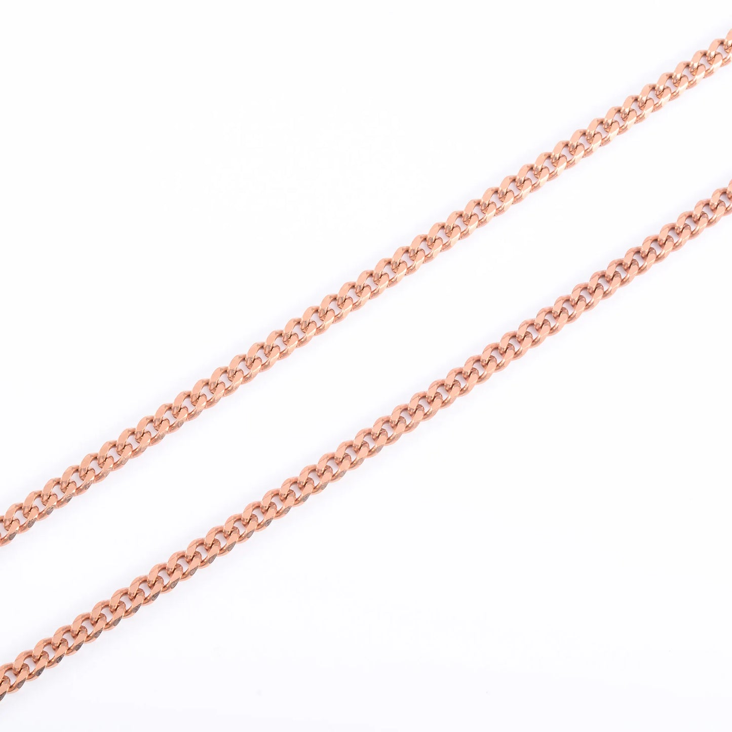 Rose Gold Stainless Steel Cuban Chain Necklace – Unisex Punk Choker