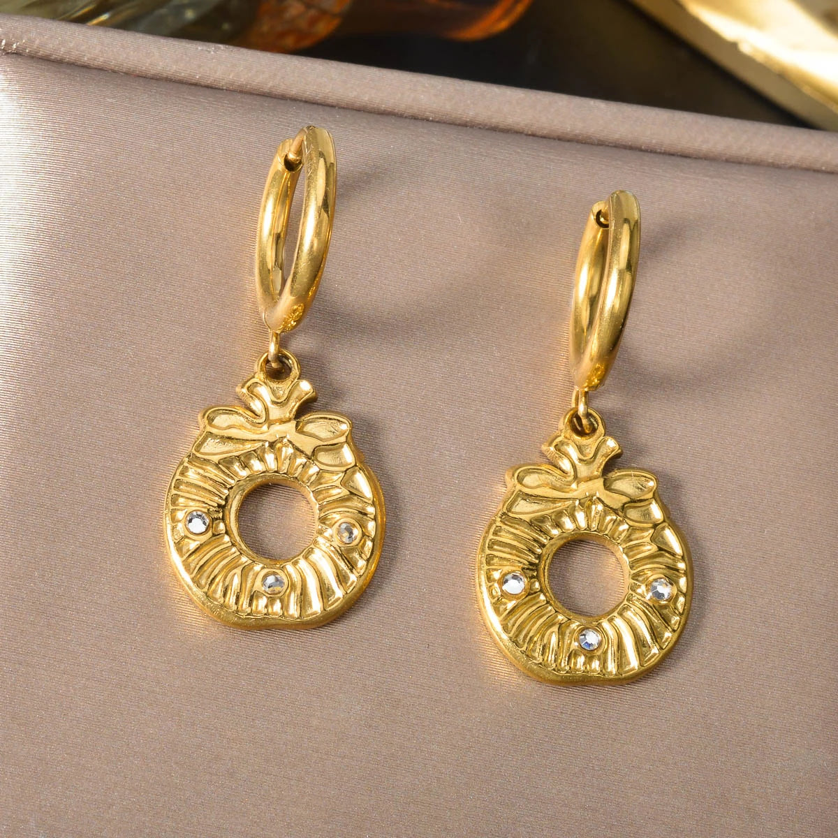 Elegant 18K Gold Plated Pendant Earrings – Dainty Women’s Jewelry for Parties, Gifts & Anniversaries