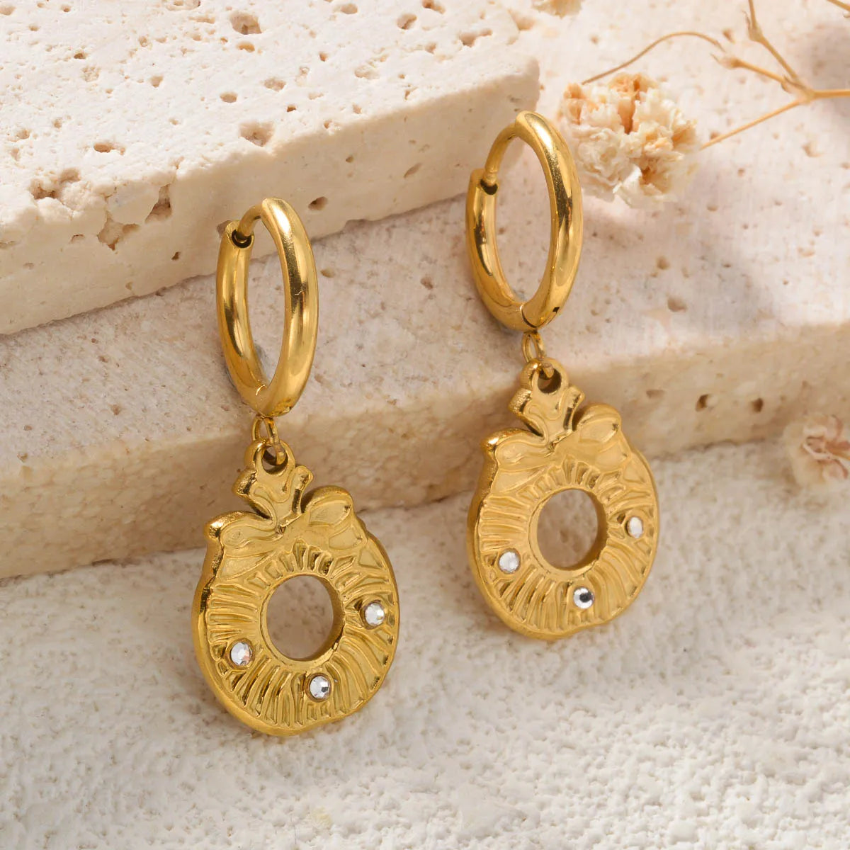 Elegant 18K Gold Plated Pendant Earrings – Dainty Women’s Jewelry for Parties, Gifts & Anniversaries