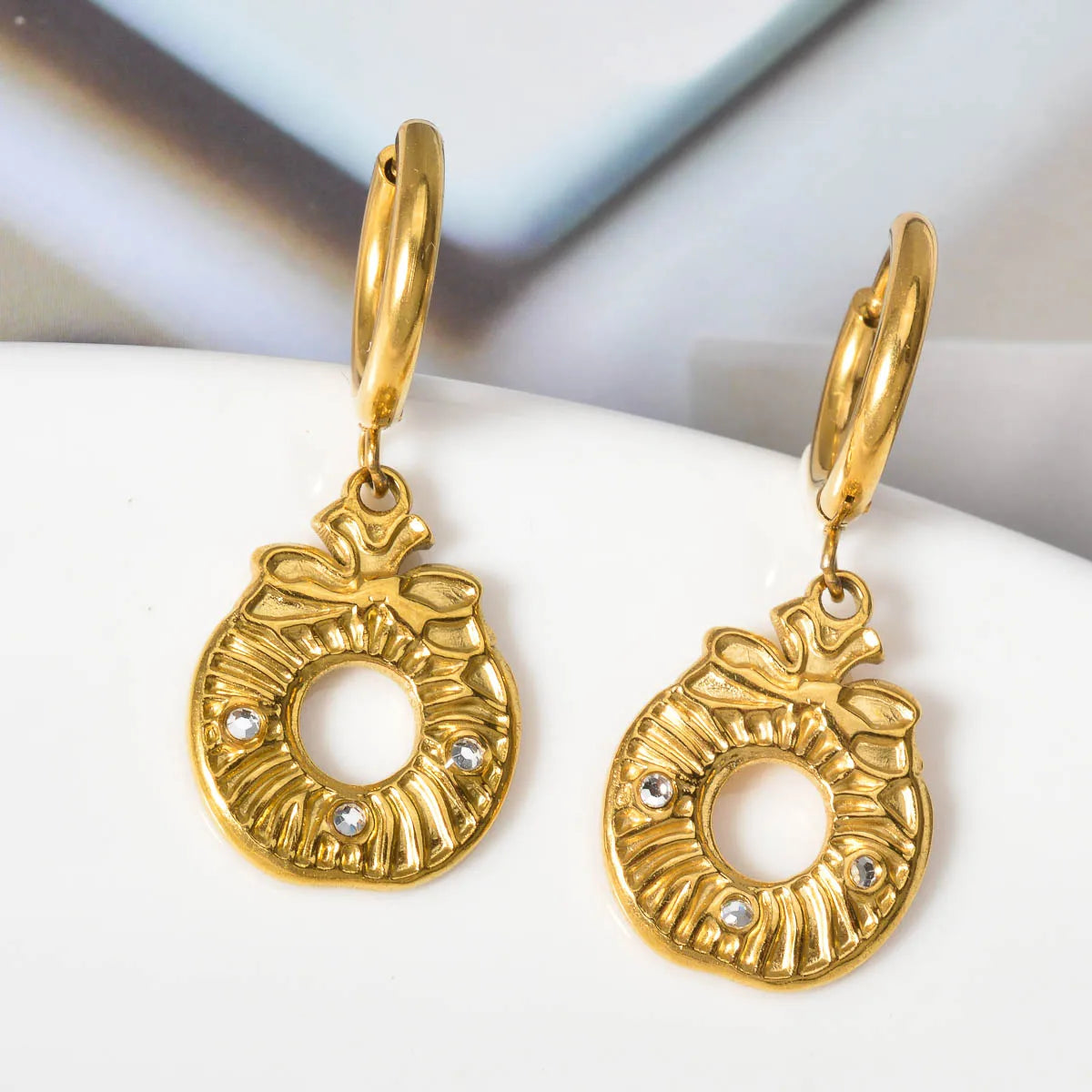 Elegant 18K Gold Plated Pendant Earrings – Dainty Women’s Jewelry for Parties, Gifts & Anniversaries