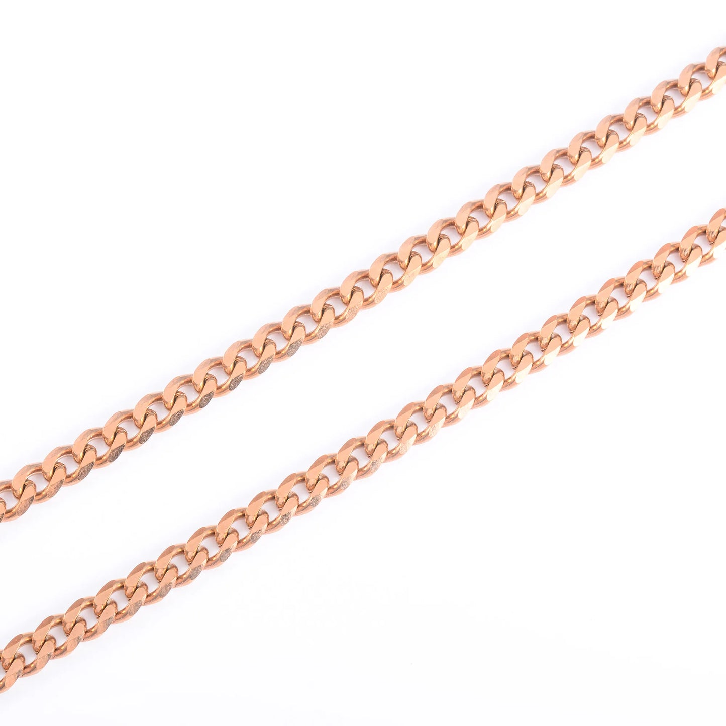 Rose Gold Stainless Steel Cuban Chain Necklace – Unisex Punk Choker